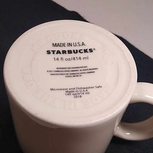 Starbucks Ceramic Military 2017 Mug 14 oz Made in USA Country Cottagecore - Picture 5 of 7